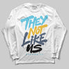 Jordan 11 Retro Gamma Blue (2025) DopeSkill Long Sleeve T-Shirt They Not Like Us Graphic Streetwear - White