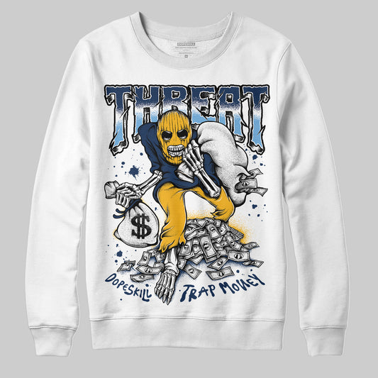 Jordan 4 Retro ‘Dunk From Above’ DopeSkill Sweatshirt Threat Graphic Streetwear - White