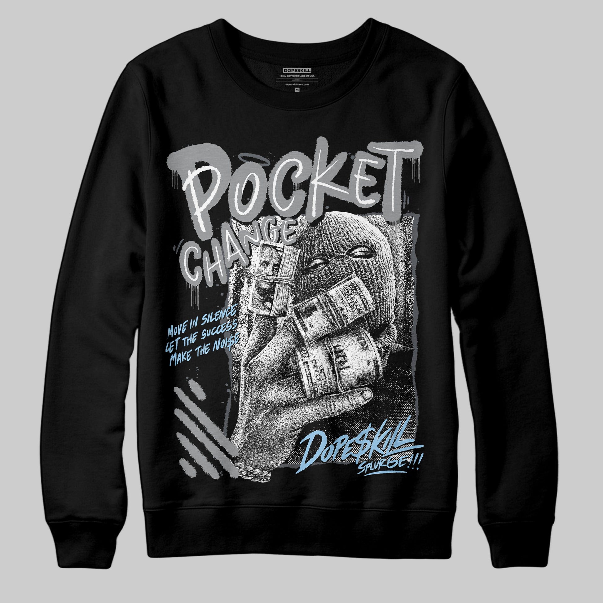 Jordan 5 Retro Wolf Grey (2026) DopeSkill Sweatshirt Pocket Change Graphic Streetwear - black
