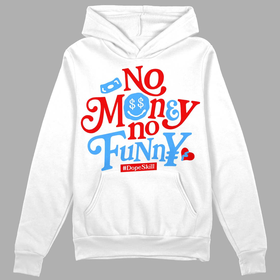 Jordan 11 Retro Cherry DopeSkill Hoodie Sweatshirt No Money No Funny Graphic Streetwear - White 