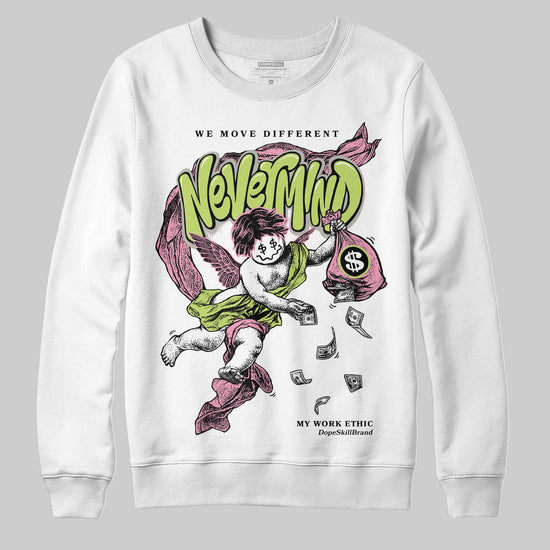 Chase B x Travis Scott x Jordan Jumpman Jack DopeSkill Sweatshirt Nevermind Graphic Streetwear - White
