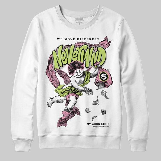 Chase B x Travis Scott x Jordan Jumpman Jack DopeSkill Sweatshirt Nevermind Graphic Streetwear - White