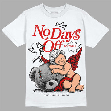 Jordan 1 Low OG “Black Toe” DopeSkill T-Shirt New No Days Off Graphic Streetwear - White