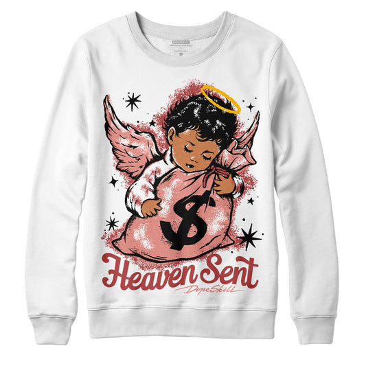 Jordan 13 “Dune Red” DopeSkill Sweatshirt Heaven Sent Graphic Streetwear - White