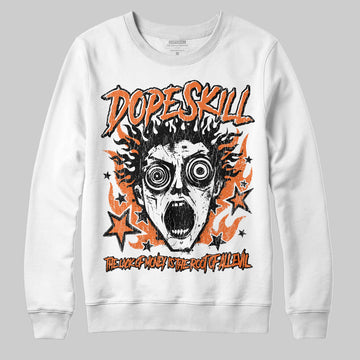 Orange, Black and White Sneakers DopeSkill Sweatshirt Root of Evil Graphic Streetwear - White