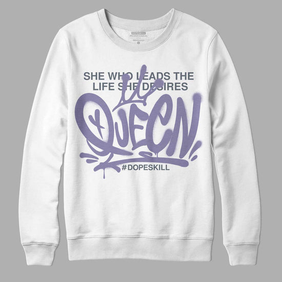 Jordan 5 Retro Low Indigo Haze DopeSkill Sweatshirt Queen Graphic Streetwear - White