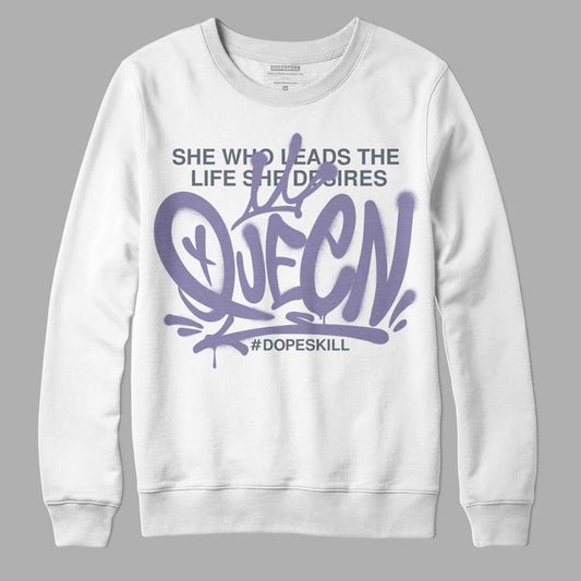 Jordan 5 Retro Low Indigo Haze DopeSkill Sweatshirt Queen Graphic Streetwear - White