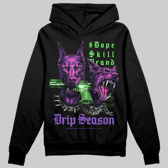 PURPLE Sneakers DopeSkill Hoodie Grind Pray Graphic Streetwear - Black