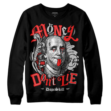 Jordan Spizike Low Bred DopeSkill Sweatshirt Money Don't Lie Graphic Streetwear - Black