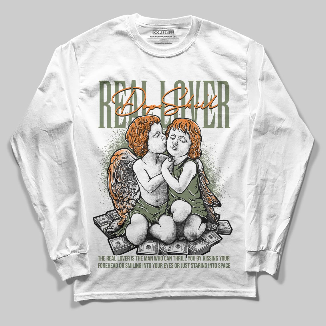 Jordan 4 Retro OG SP Undefeated (2025) DopeSkill Long Sleeve T-Shirt Real Lover Graphic Streetwear - White