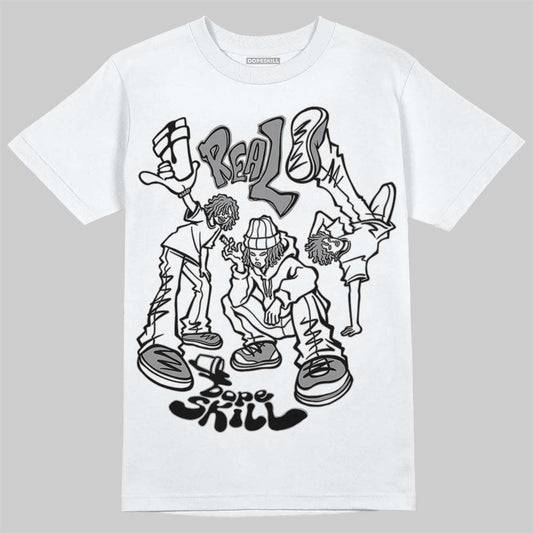 Black and White Sneakers DopeSkill T-Shirt Real Y2K Players Graphic Streetwear - White 