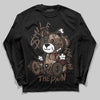 A Ma Maniére x Air Jordan 4 “Dark Mocha” DopeSkill Long Sleeve T-Shirt Smile Through The Pain Graphic Streetwear - Black