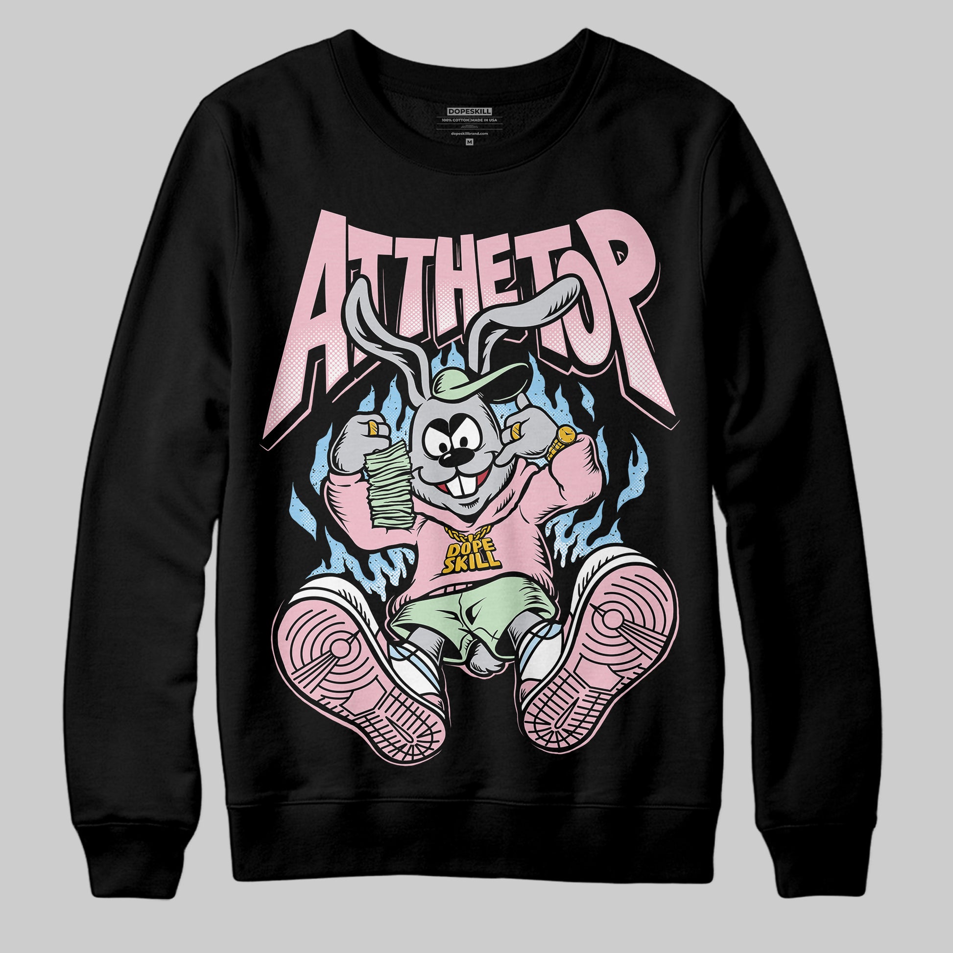 Jordan 4 Retro Valentine's Day (2026) (GS) DopeSkill Sweatshirt At The Top Graphic Streetwear - black