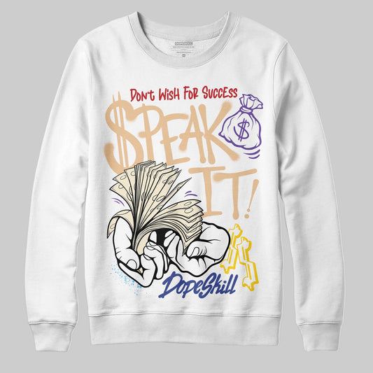 Jordan 17 Retro Low SP Infinite Archives DopeSkill Sweatshirt Speak It Graphic Streetwear - White