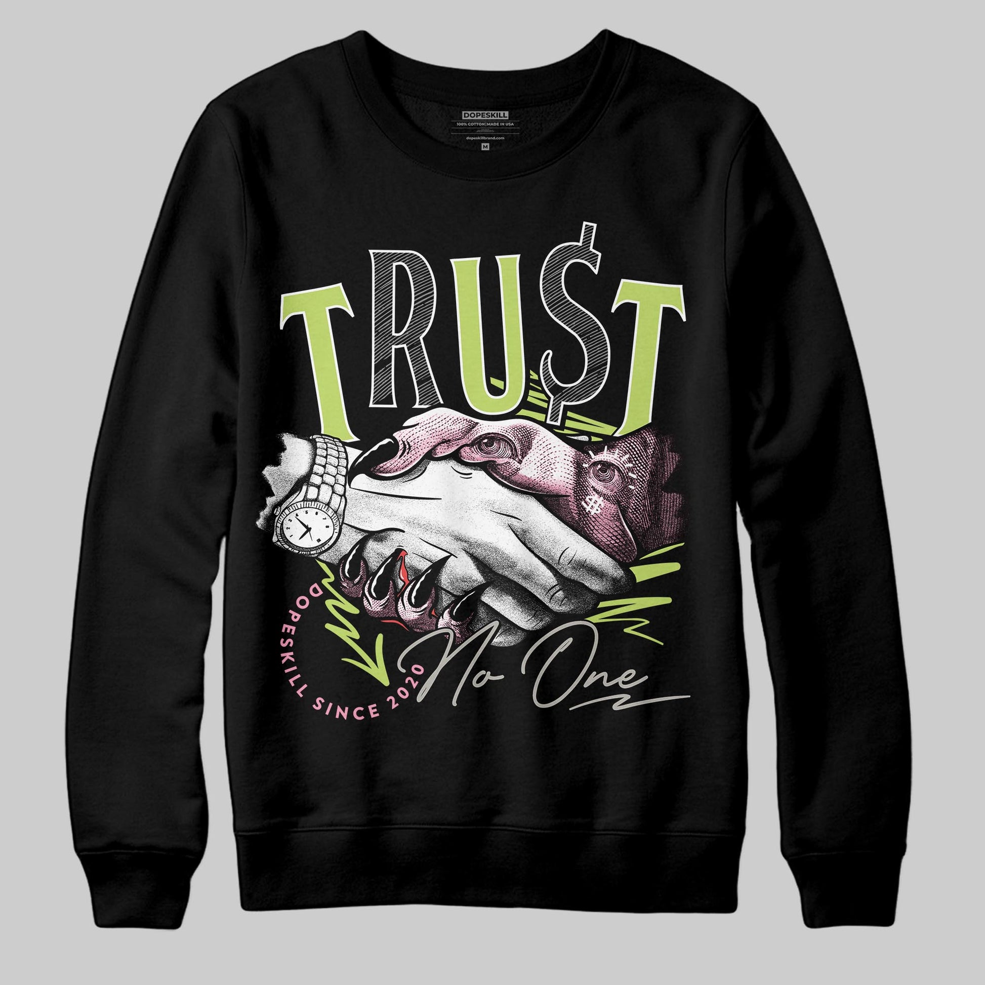Chase B x Travis Scott x Jordan Jumpman Jack DopeSkill Sweatshirt Trust No One Graphic Streetwear - Black