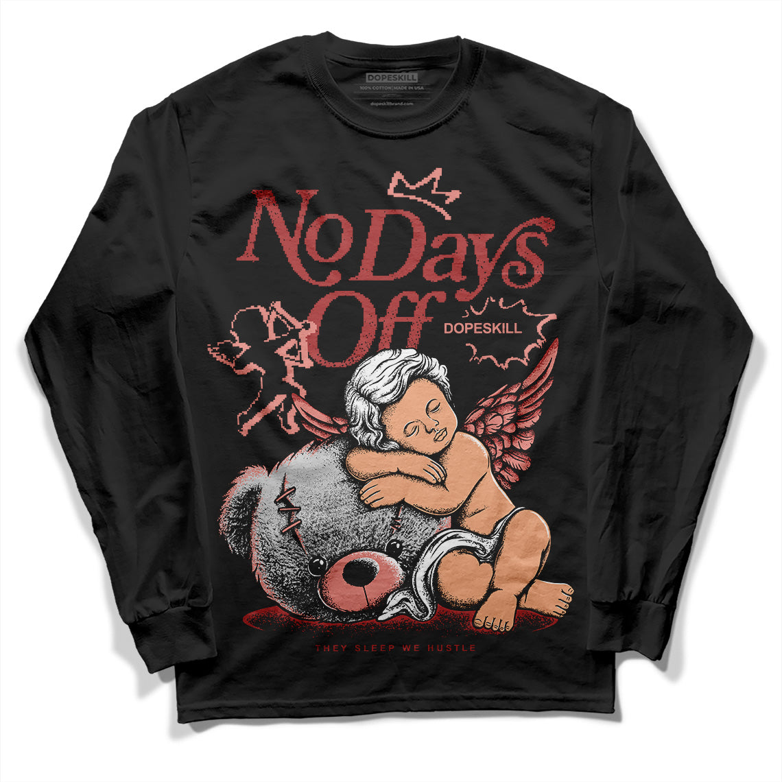 Jordan 13 “Dune Red” DopeSkill Long Sleeve T-Shirt New No Days Off Graphic Streetwear - Black