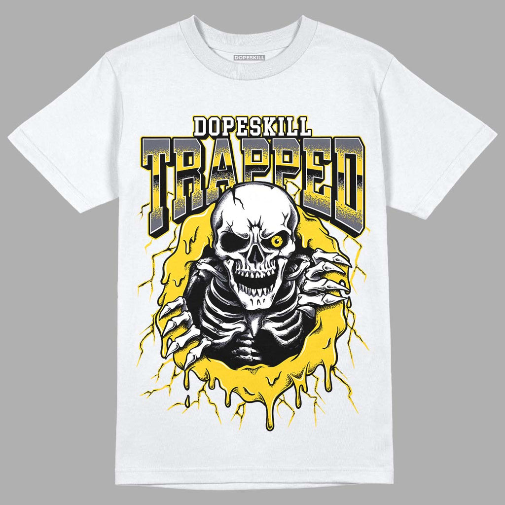 Jordan 4 Lightning DopeSkill T-shirt Trapped Halloween Graphic Streetwear - White 