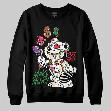 Jordan 11 Retro 285 Atlanta DopeSkill Sweatshirt Make Money Graphic Streetwear - Black