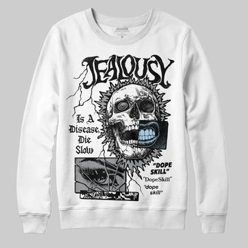Jordan 5 Retro Wolf Grey (2026) DopeSkill Sweatshirt Jealousy Graphic Streetwear - White 