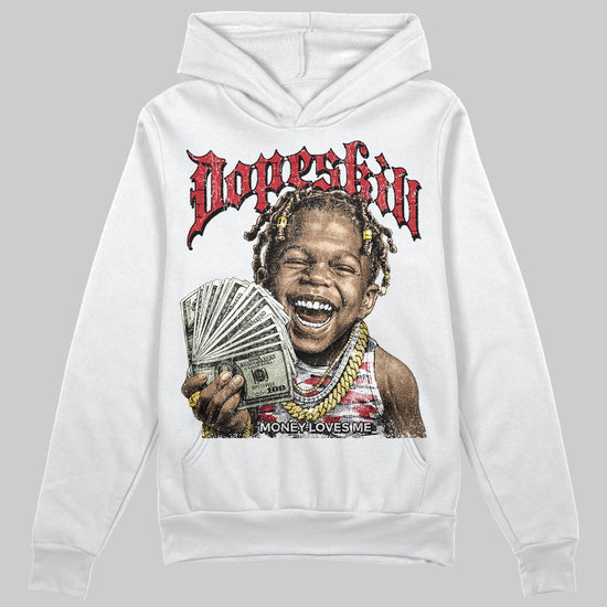 Jordan 8 Retro Bugs Bunny (2025) DopeSkill Hoodie Sweatshirt Money Loves Me Graphic Streetwear - White