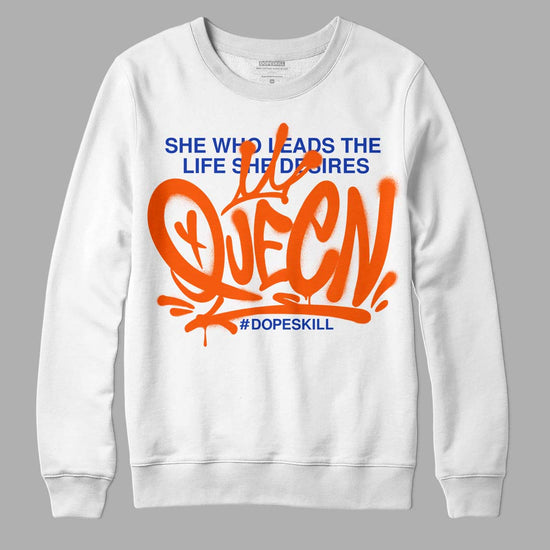 Dunk Low Futura Orange Blaze DopeSkill Sweatshirt Queen Graphic Streetwear - White 