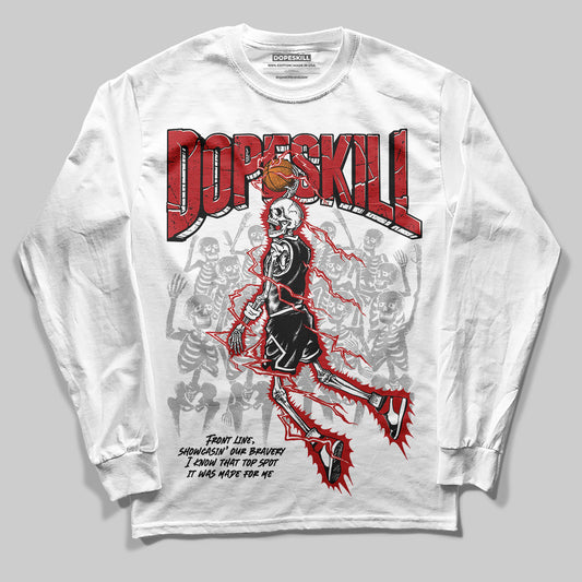 Jordan 1 Retro High OG Black Toe Reimagined DopeSkill Long Sleeve T-Shirt Thunder Dunk Graphic Streetwear - White