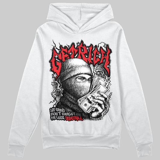 Grey Sneakers DopeSkill Hoodie Sweatshirt New Get Rich Graphic Streetwear - White