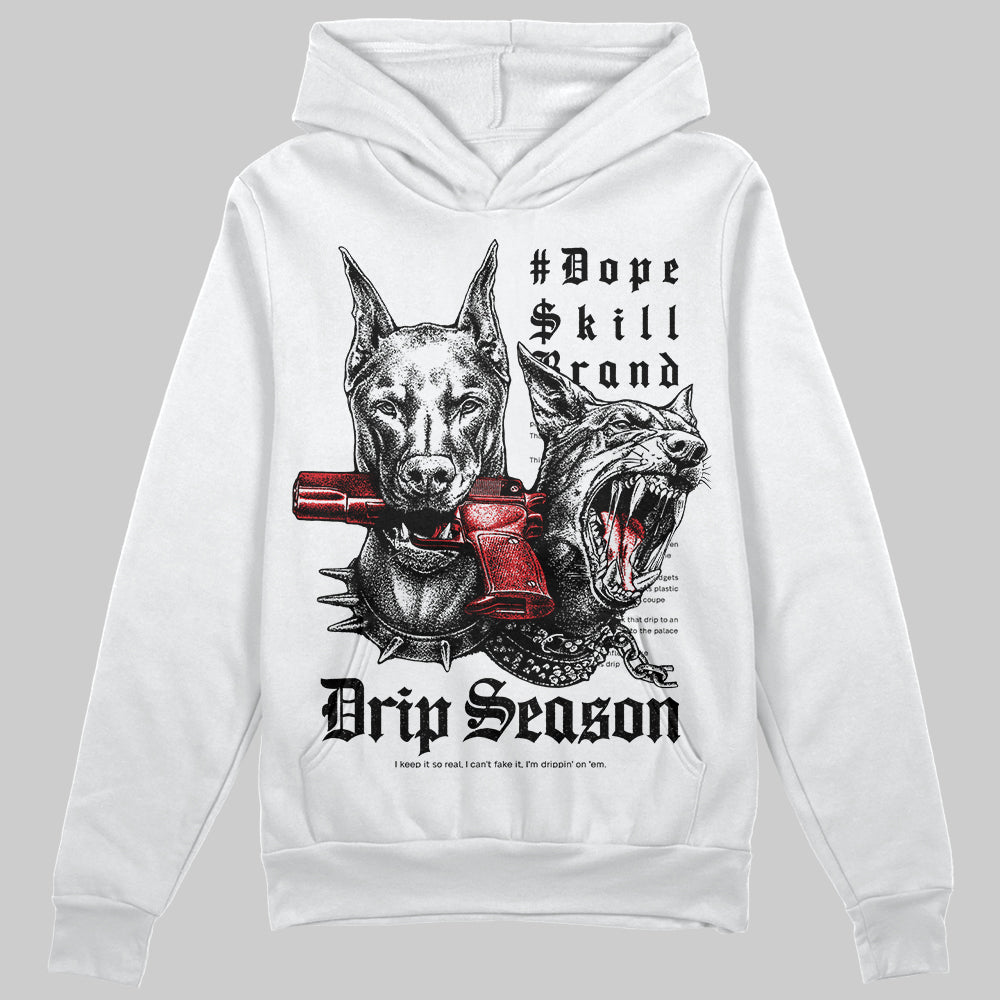 Black and White Sneakers DopeSkill Hoodie Grind Pray Graphic Streetwear - White