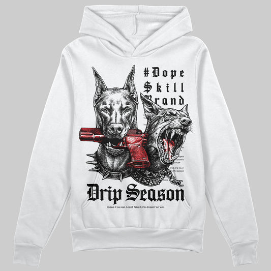 Black and White Sneakers DopeSkill Hoodie Grind Pray Graphic Streetwear - White