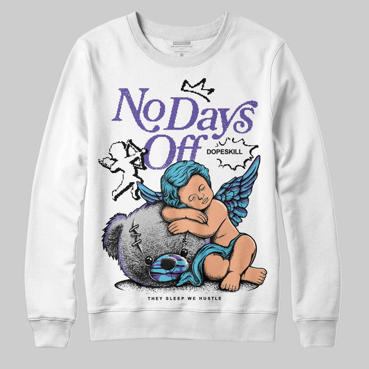 Jordan 8 Retro 'Aqua' 2025 DopeSkill Sweatshirt New No Days Off Graphic Streetwear - White