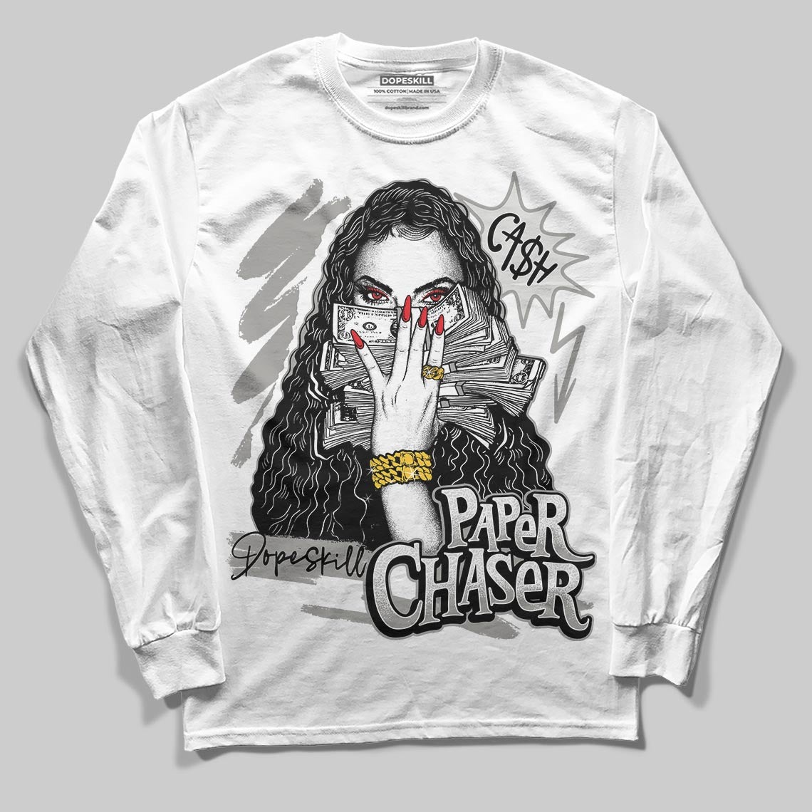 Jordan 3 Retro Pure Money DopeSkill Long Sleeve T-Shirt NPC Graphic Streetwear - White