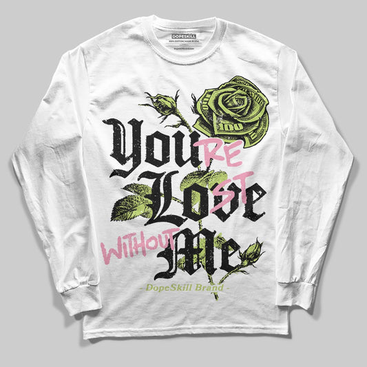 Chase B x Travis Scott x Jordan Jumpman Jack DopeSkill Long Sleeve T-Shirt You’re Lost Without Me Graphic Streetwear - White