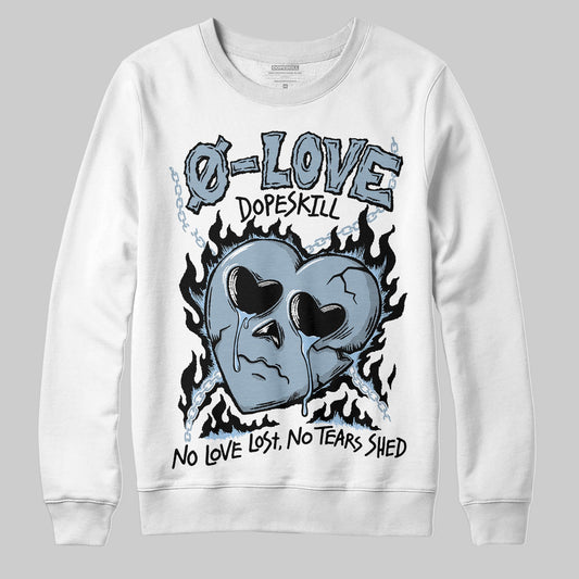 Jordan 40 “Blue Suede” DopeSkill Sweatshirt Crying Heart Graphic Streetwear - White 