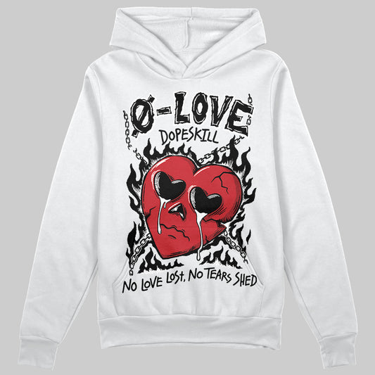 Jordan 11 “Bred Velvet” DopeSkill Hoodie Sweatshirt Crying Heart Graphic Streetwear - White