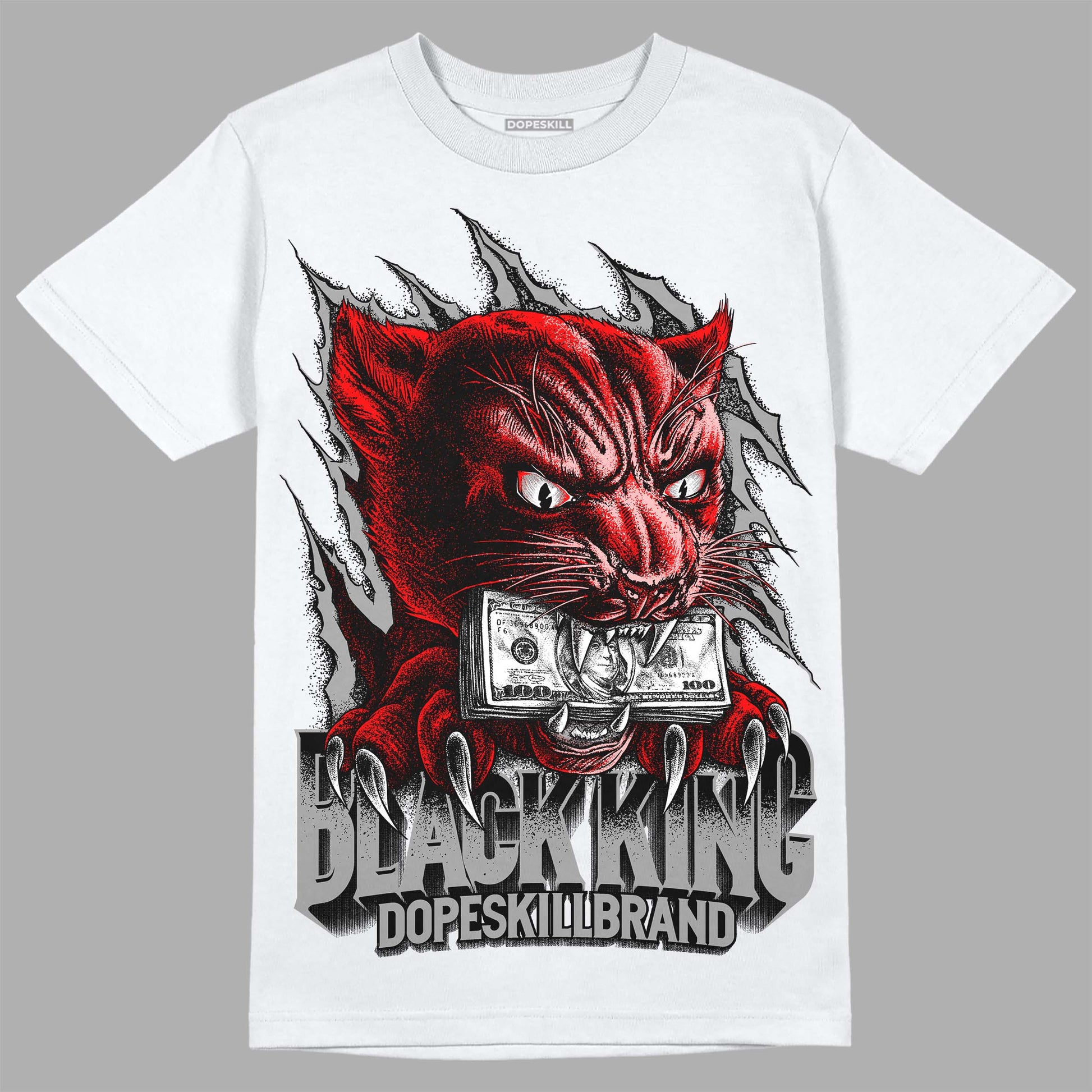 Black and White Sneakers DopeSkill T-Shirt Black King Graphic Streetwear - White 