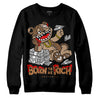 Jordan 3 Retro Palomino DopeSkill Sweatshirt Born To Be Rich Graphic Streetwear - Black