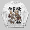 A Ma Maniére x Air Jordan 4 “Dark Mocha” DopeSkill Long Sleeve T-Shirt No Risk No Story Graphic Streetwear - White