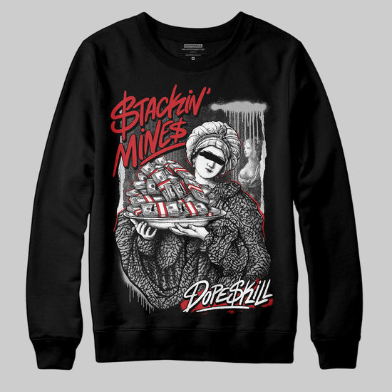 Jordan 3 OG “Black Cement” DopeSkill Sweatshirt Stackin Mines Graphic Streetwear - Black