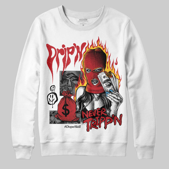 Union LA x Air Jordan 1 High OG “Chicago/Shadow” DopeSkill Sweatshirt Drip'n Never Tripp'n Graphic Streetwear - White