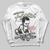 Jordan 17 Retro Low SP Infinite Archives DopeSkill Long Sleeve T-Shirt Flexin' Graphic Streetwear - White