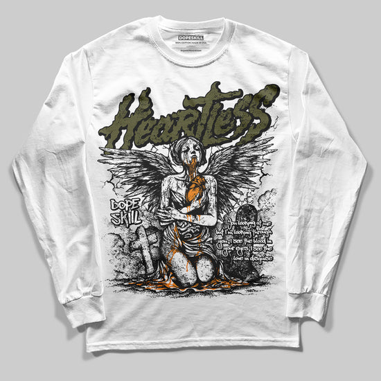 Jordan 5 "Olive" DopeSkill Long Sleeve T-Shirt Heartless Graphic Streetwear - White 