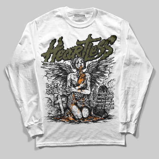 Jordan 5 "Olive" DopeSkill Long Sleeve T-Shirt Heartless Graphic Streetwear - White 