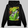 Neon Green Sneakers DopeSkill Hoodie Grind Pray Graphic Streetwear - Black
