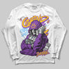 PURPLE Sneakers DopeSkill Long Sleeve T-Shirt Grind Pray Graphic Streetwear - White