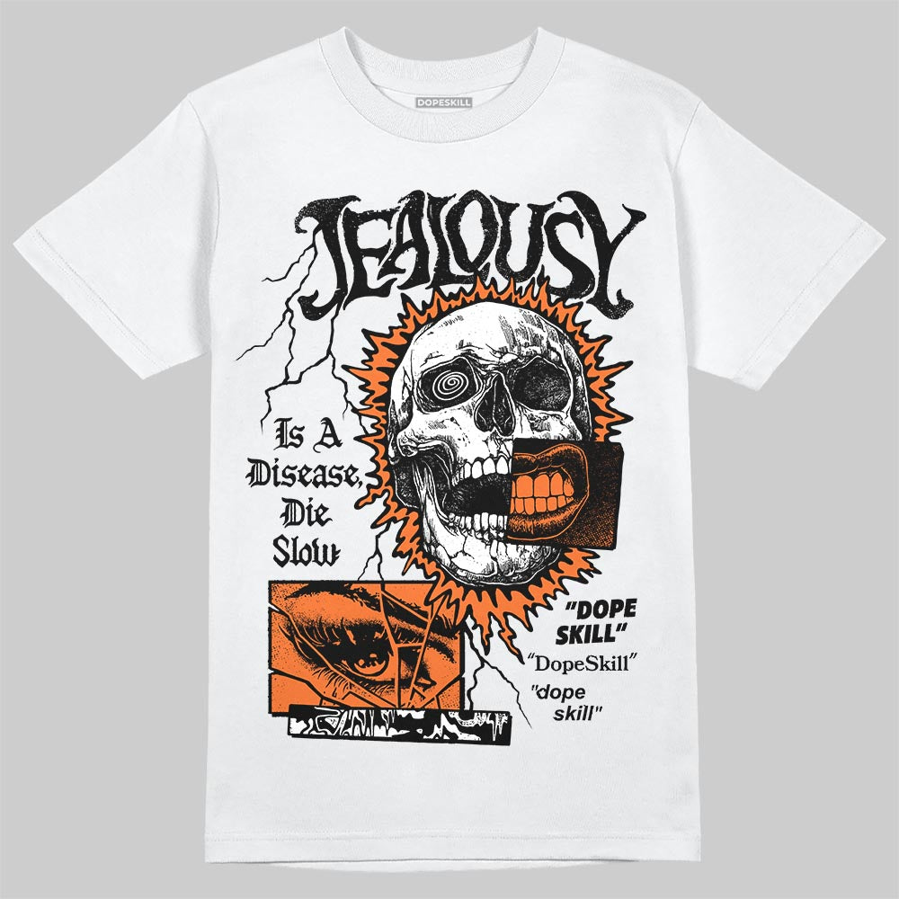 Orange, Black and White Sneakers DopeSkill T-Shirt Jealousy Graphic Streetwear - White