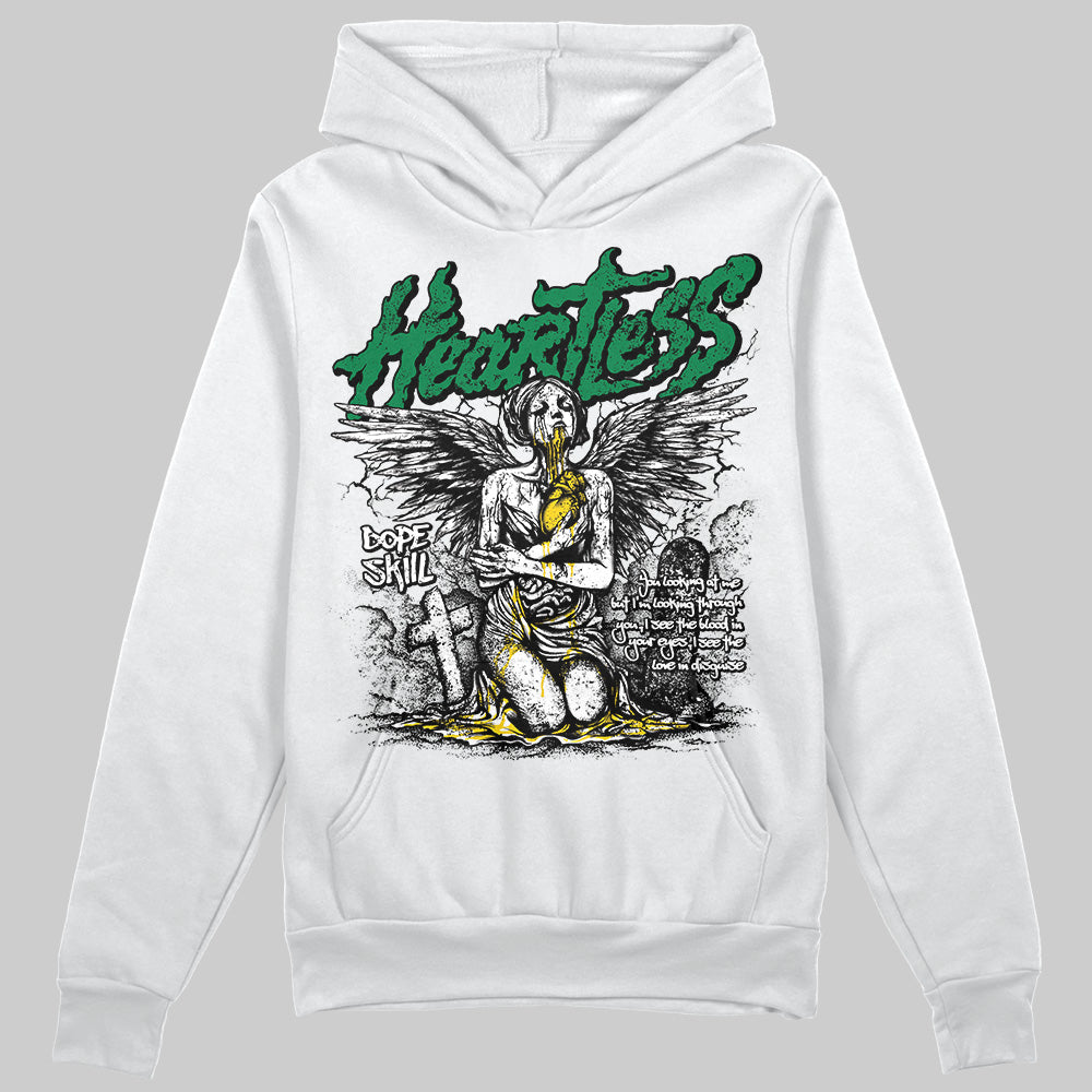 Green Sneakers DopeSkill Hoodie Sweatshirt Heartless Graphic Streetwear - White 