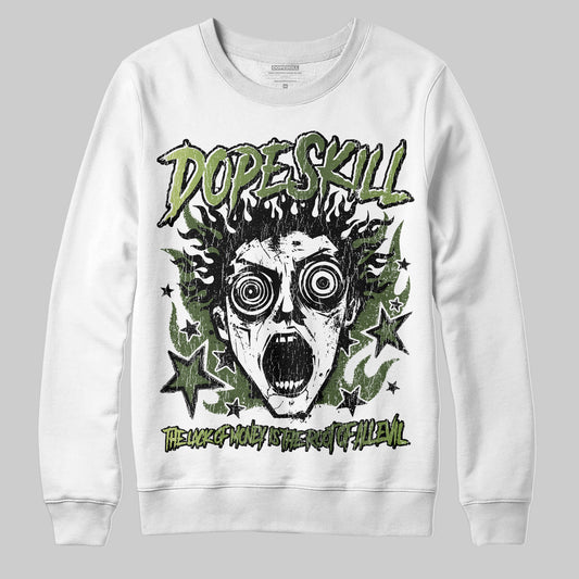 Foamposite Pro 'Pine Green' DopeSkill Sweatshirt Root of Evil Graphic Streetwear - White 