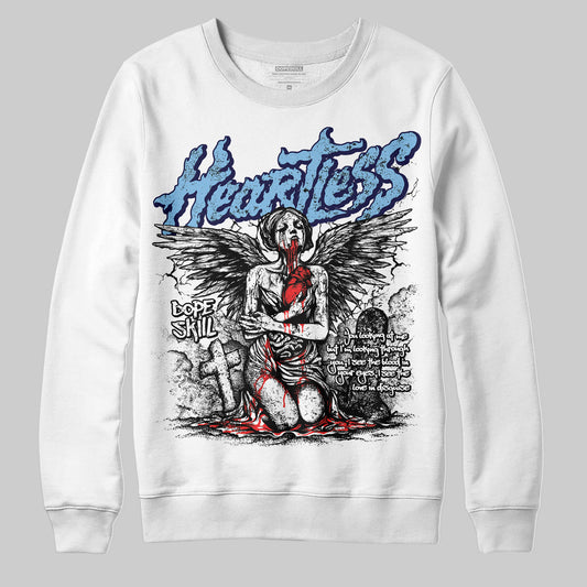 University Blue Sneakers DopeSkill Sweatshirt Heartless Graphic Streetwear - White