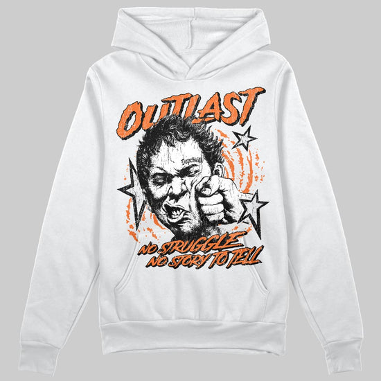 Orange, Black and White Sneakers DopeSkill Hoodie Outlast Graphic Streetwear - White