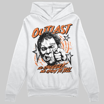 Orange, Black and White Sneakers DopeSkill Hoodie Outlast Graphic Streetwear - White